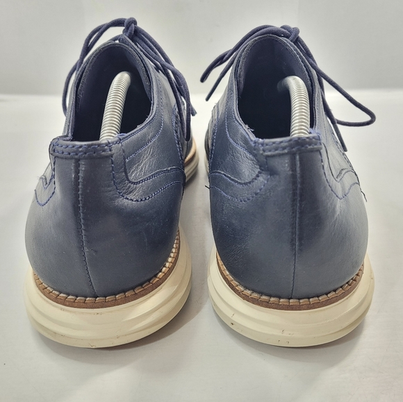 COLE HAAN ORIGINAL GRAND MEN SIZE 11.5M BLUE CASUAL WINGTIP OXFORD SHOES C30563 - Picture 4 of 15